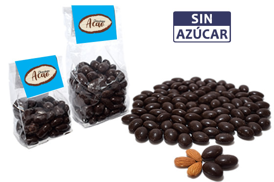 Almendra Cubierta de Chocolate Oscuro al 70% SIN AZÚCAR