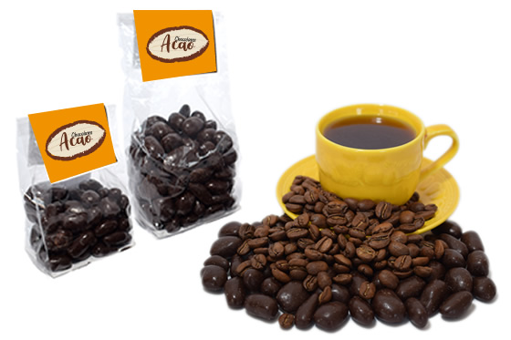 Dark Chocolate Covered colombian coffee beans