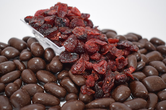 Dark Chocolate Covered Dried Red Berries