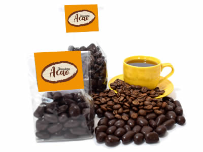 Dark Chocolate Covered colombian coffee beans