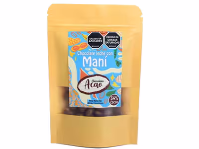 Man&iacute; cubierto de Chocolate Leche al 34%
