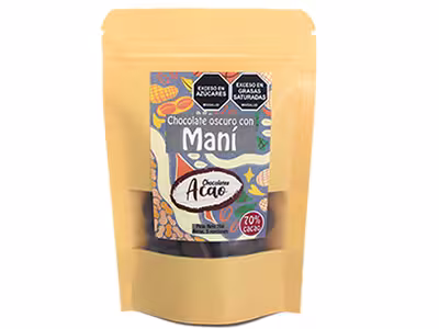 Man&iacute; cubierto de Chocolate Oscuro al 70%