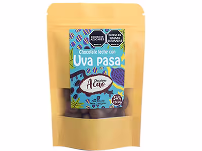 Uva Pasa cubierta de Chocolate Leche al 34%