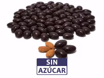 Almendra Cubierta de Chocolate Oscuro al 70% sin az&uacute;car