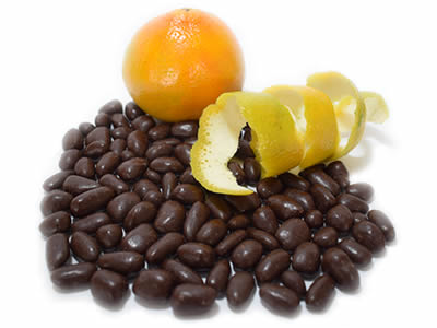 Cáscaras de naranja cubiertas de Chocolate Oscuro al 70%
