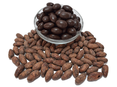 Granos de Cacao cubiertos de Chocolate Oscuro al 70%