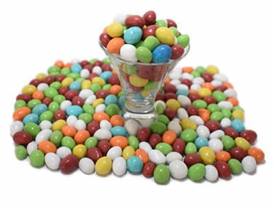 Milk Chocolate Covered Peanuts coated with a colored candy shell