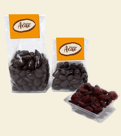 Dark Chocolate Covered dried red berries produl